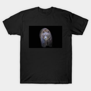 Grizzly Bear Animal Wildlife Forest Nature Adventure Hunt Spotlight Digital Painting T-Shirt